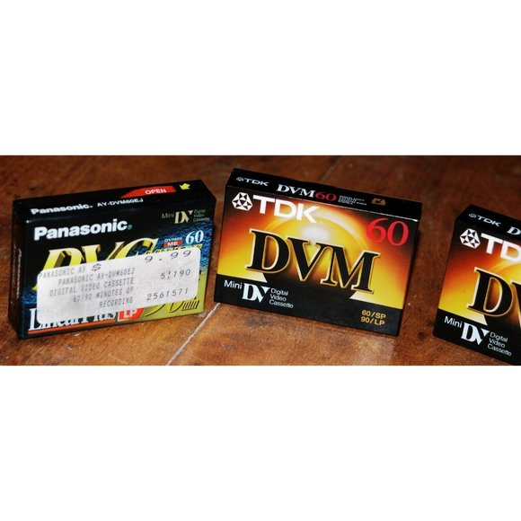 Mini DVM60 Tapes Qty: (5) 4 TDK and One Panasonic New Sealed DVM 60 - Picture 2 of 4
